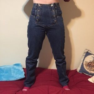 Vintage high waisted jeans conchos size 8